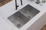 ARRSS770D Arraso 770 Extra Deep Double Bowl Brushed Stainless Steel Sink