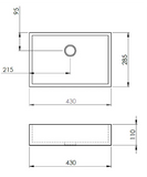 Newform Baby Rectangle Vessel Concrete Basin