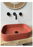 Newform Rounded Rectangle Concrete Vessel Basin