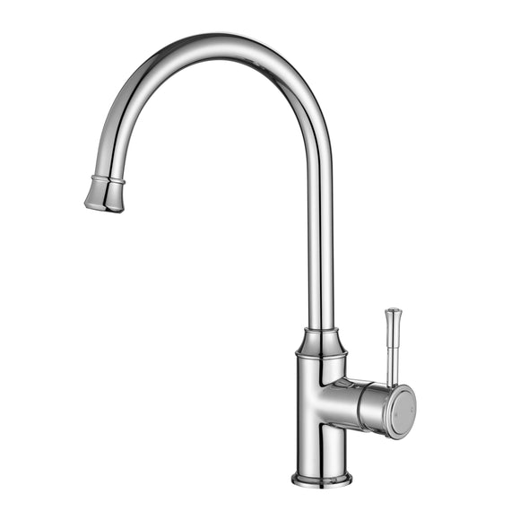 MON004 Montpellier Gooseneck Sink Mixer Chrome