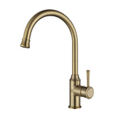 MON004BM Montpellier Gooseneck Sink Mixer Brushed Bronze Brass