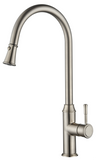 MON005BN Montpellier Gooseneck Pull Out Sink Mixer Brushed Nickel