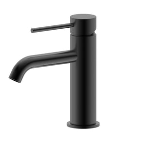 Monika Curved Outlet Basin Mixer Matte Black