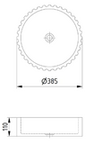 Newform Fluted Round Vessel Concrete Basin