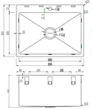 SSTRATL70 Trabia 70L Large Utility Sink With Tap Landing