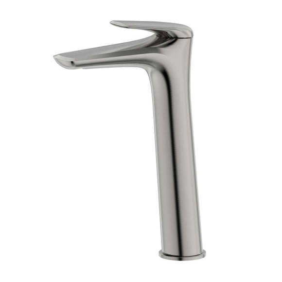 Betina Tall Vessel Basin Mixer Brushed Nickel