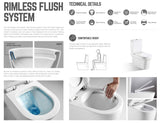 Annabella Rimless Back To Wall Toilet Suite - Timeless Bathroom Supplies