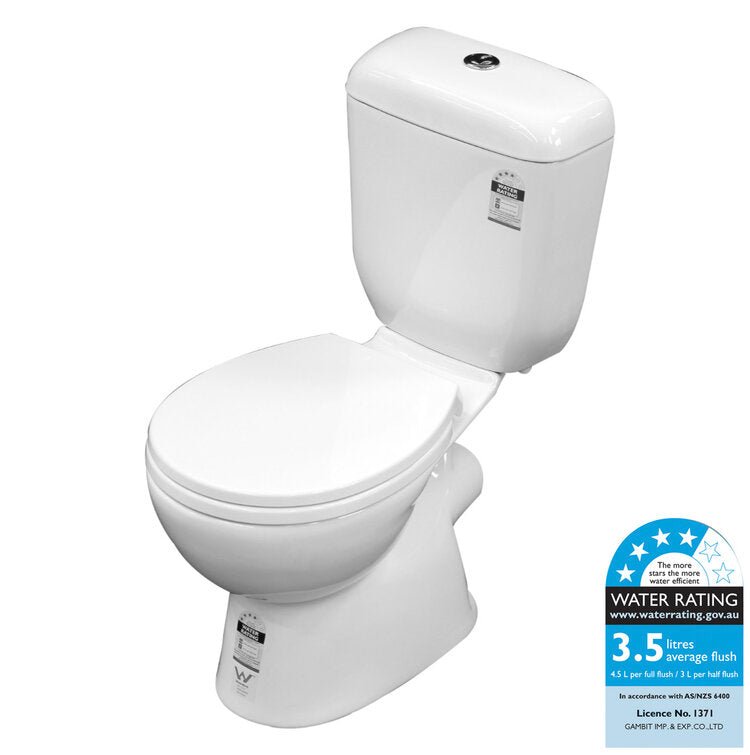 Lucca Close Coupled 'P' Trap Toilet Suite Soft Close Seat – Timeless ...