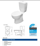 Lucca Close Coupled 'S' Trap Toilet Suite Soft Close Seat - Timeless Bathroom Supplies