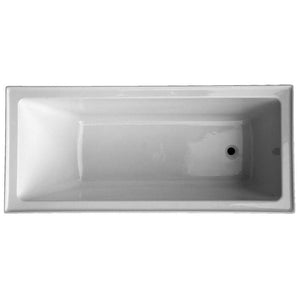 RD1525 Louve 1525mm Rectangle Inset Acrylic Bath White - Timeless Bathroom Supplies