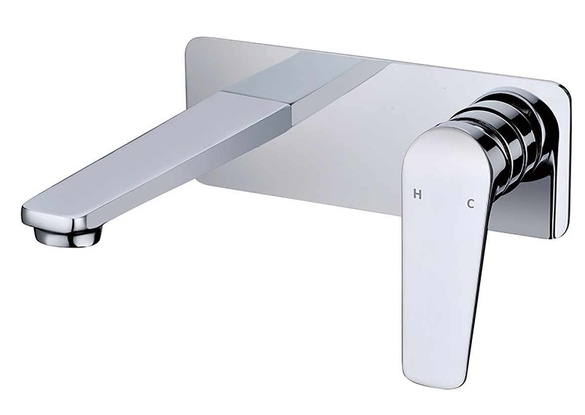 Sense Wall Bath/Basin Mixer On Plate Chrome – Timeless Bathroom Supplies